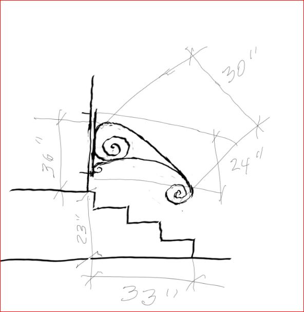 Custom listing for Cesar: a custom handrail