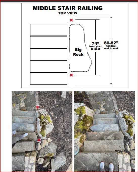 Custom listing for Christine: railings (front stairs, middle stairs, bottom stairs)