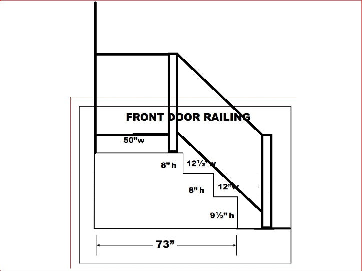 Custom listing for Christine: railings (front stairs, middle stairs, bottom stairs)