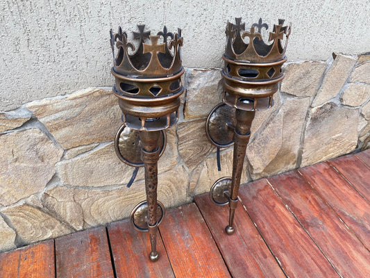 Medieval torch, wall sconce, light fixture, sconce torch, torch sconce, torch, fire torch, birthday gift, castle torch, castle decor, viking