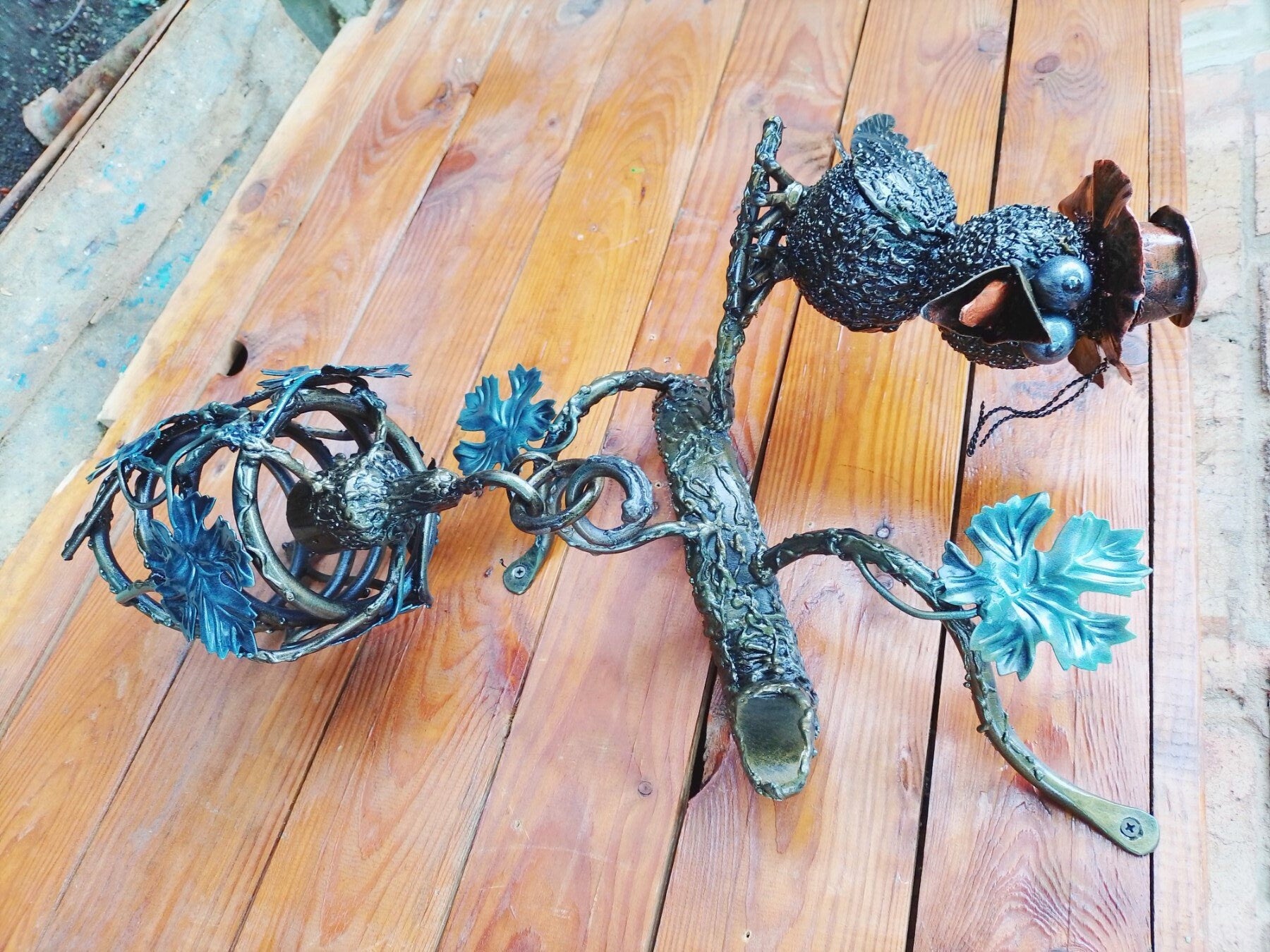 Wall lamp, cottage sconce, sconce, wall sconce, farmhouse, rustic, medieval, castle, renovation, Christmas, birthday, anniversary, forest