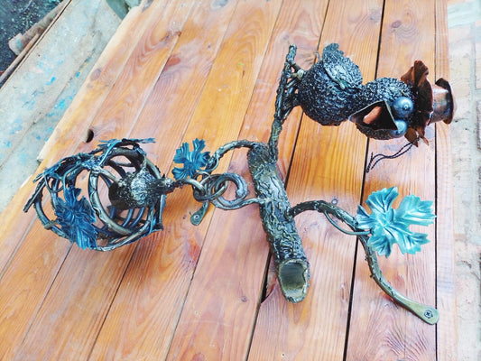 Wall lamp, cottage sconce, sconce, wall sconce, farmhouse, rustic, medieval, castle, renovation, Christmas, birthday, anniversary, forest