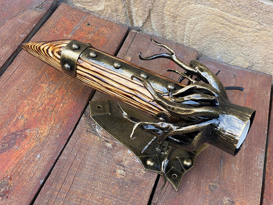 Wall sconce, root, lantern, medieval, forest, sconce, torch, castle, medieval light, Christmas, birthday, anniversary, renovation, lighting