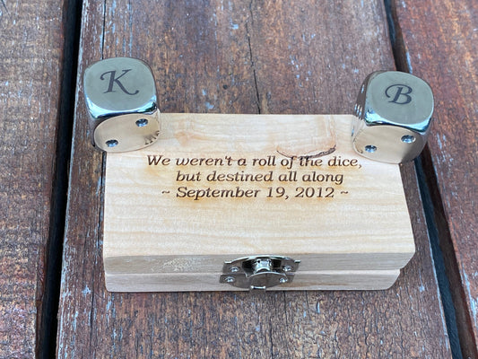 Stainless steel dices, dice, steel gift, 6th anniversary, wedding, iron anniversary, iron gift, tabletop games, gamer gift, birthday, party