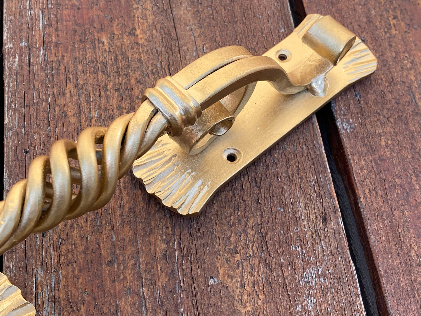 Barn door handle, door handle, gold decor, door pull, wicket, renovation, medieval, door, Christmas, anniversary, birthday, vintage, antique