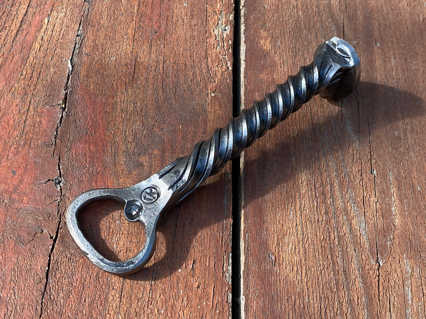 Iron anniversary, railroad spike, bottle opener, industrial, beer bottle opener, birthday, anniversary, daddy, wedding, groomsmen, corkscrew