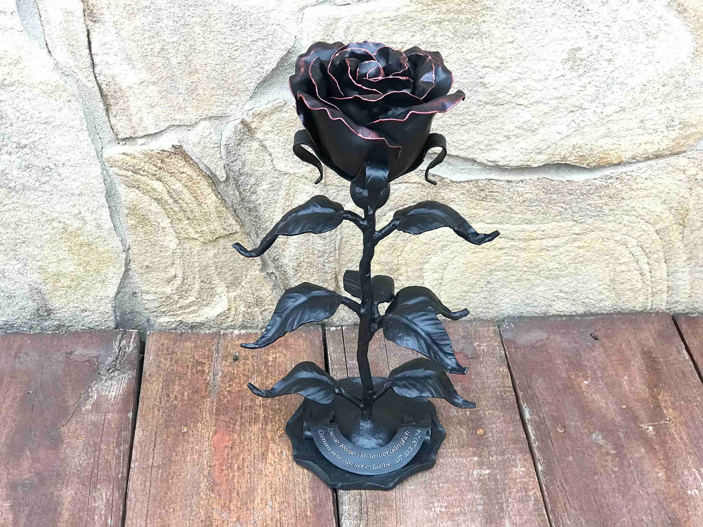 6th anniversary, personalized gift, rose, iron gift, iron anniversary, garden, birthday, flower pot, wedding, anniversary, Christmas, mom