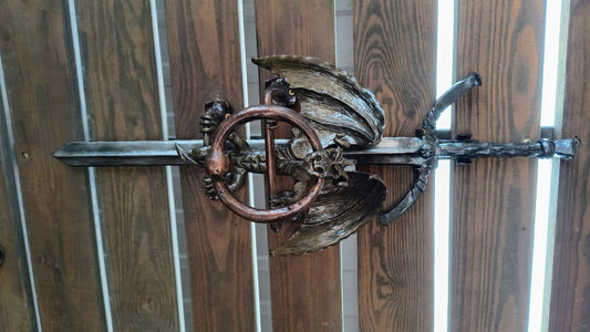 Door knocker, medieval, dragon, door pull, door handle, birthday, anniversary, Christmas, castle, viking, hinges, door hardware, Halloween