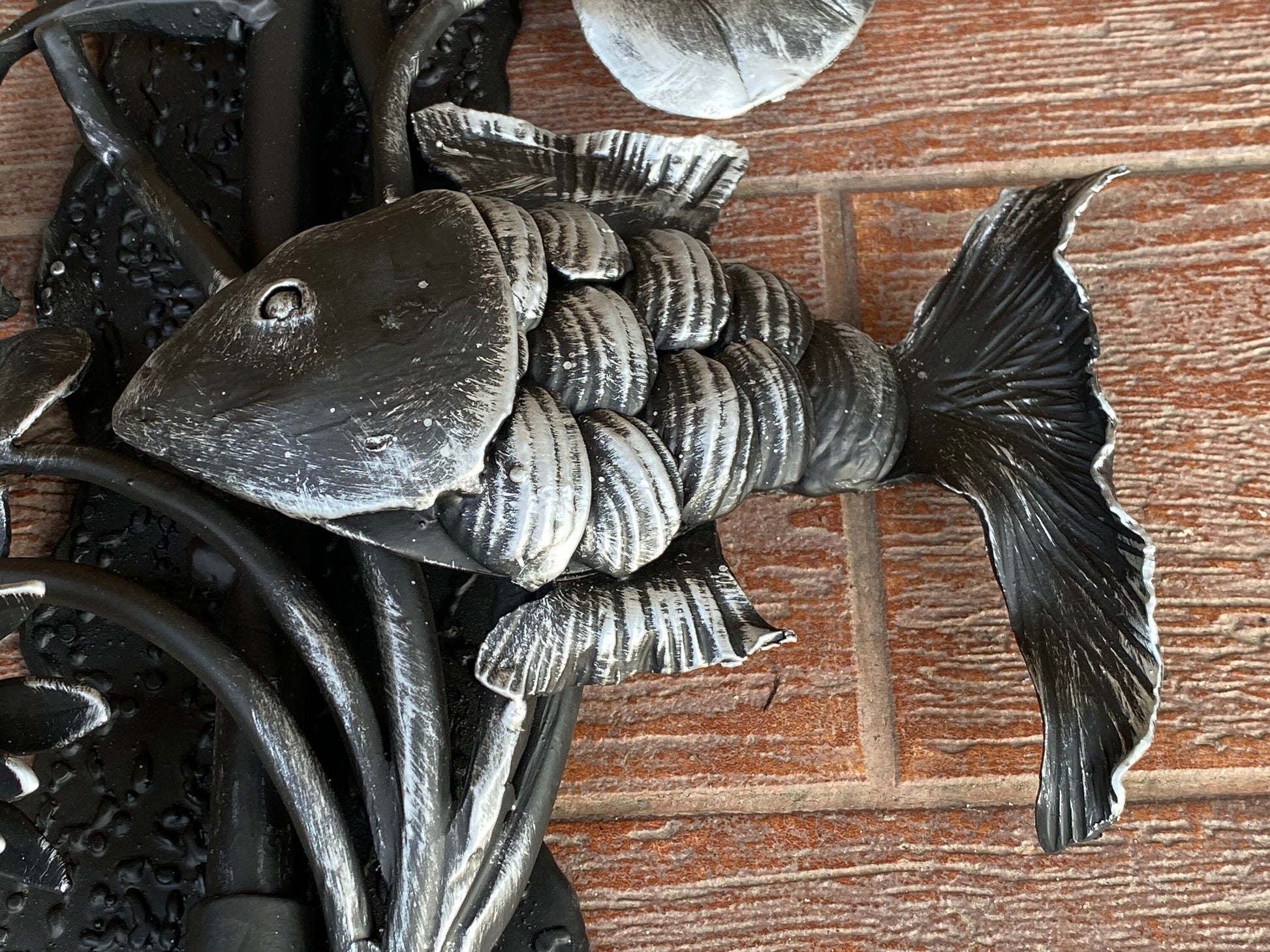 Latch, fish, waterlily, gate latch, lock, nautical, barn door, garden, door handle, gate, hinges, renovation, Fathers day, forgedcommodities
