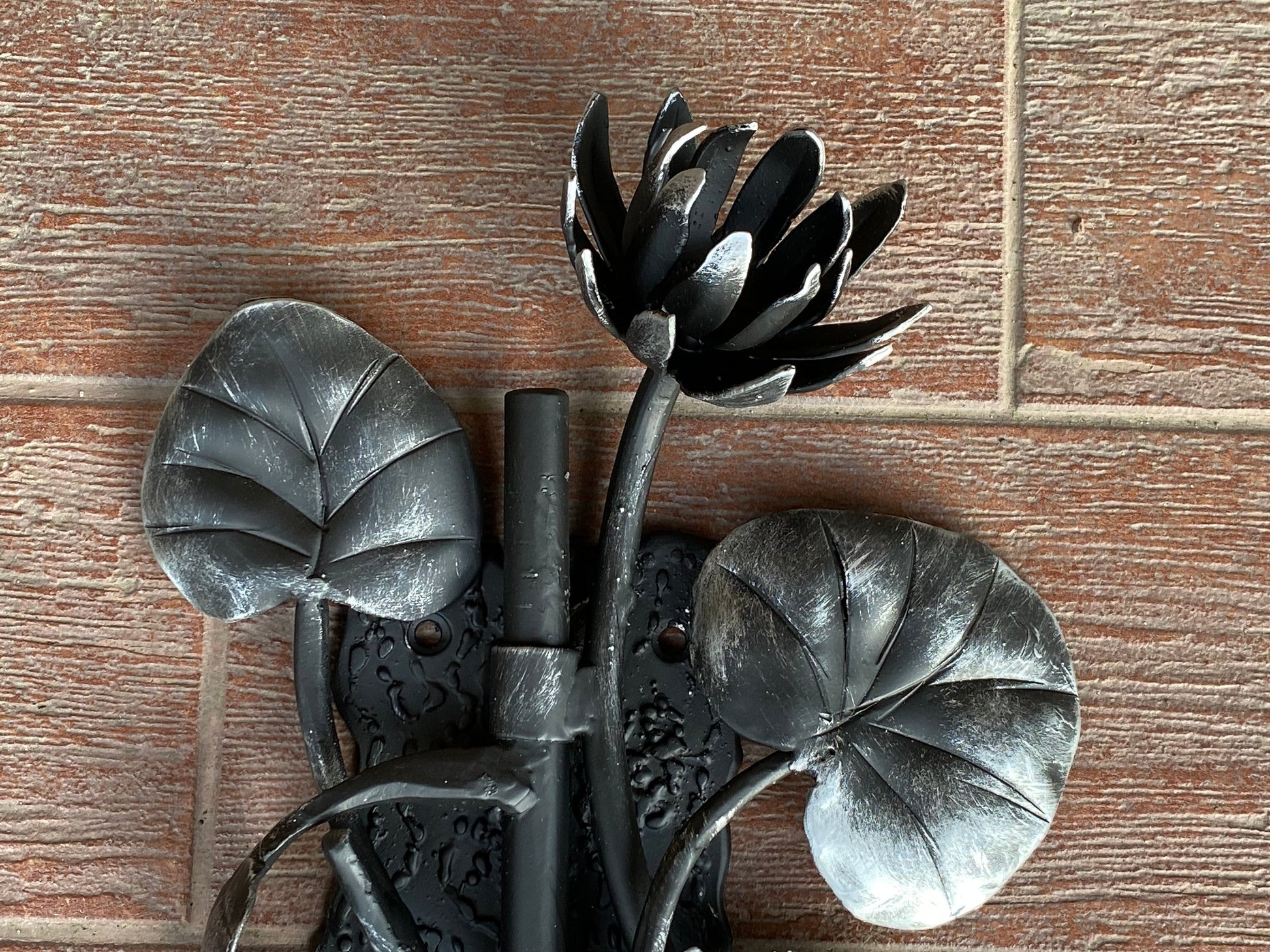 Latch, fish, waterlily, gate latch, lock, nautical, barn door, garden, door handle, gate, hinges, renovation, Fathers day, forgedcommodities