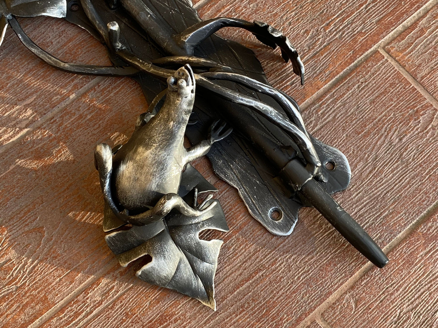 Latch, frog, gate latch, lock, nautical, barn door, garden, door handle, gate, hinges, birthday, wedding, Fathers day, forgedcommodities