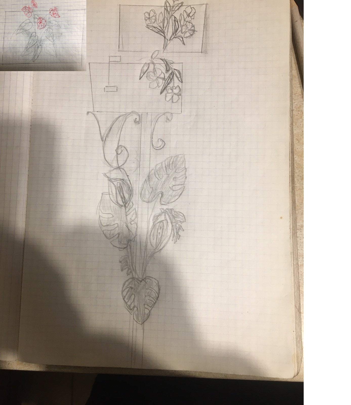 Custom listing for Melinda (Part 2): a mailbox with leaves, flowers, house numbers 941