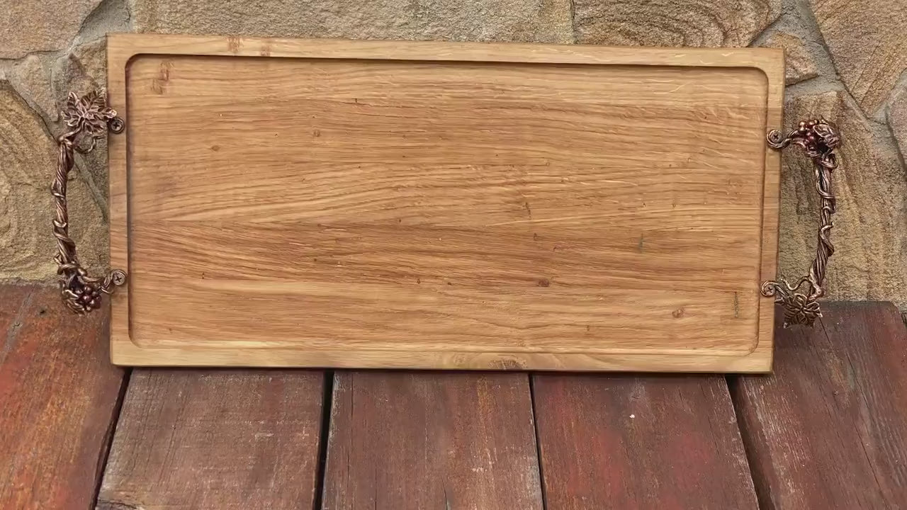 Tray, serving tray, wooden tray, personalized tray, grapes, restaurant, personalized gift, wedding tray, Christmas, anniversary, birthday
