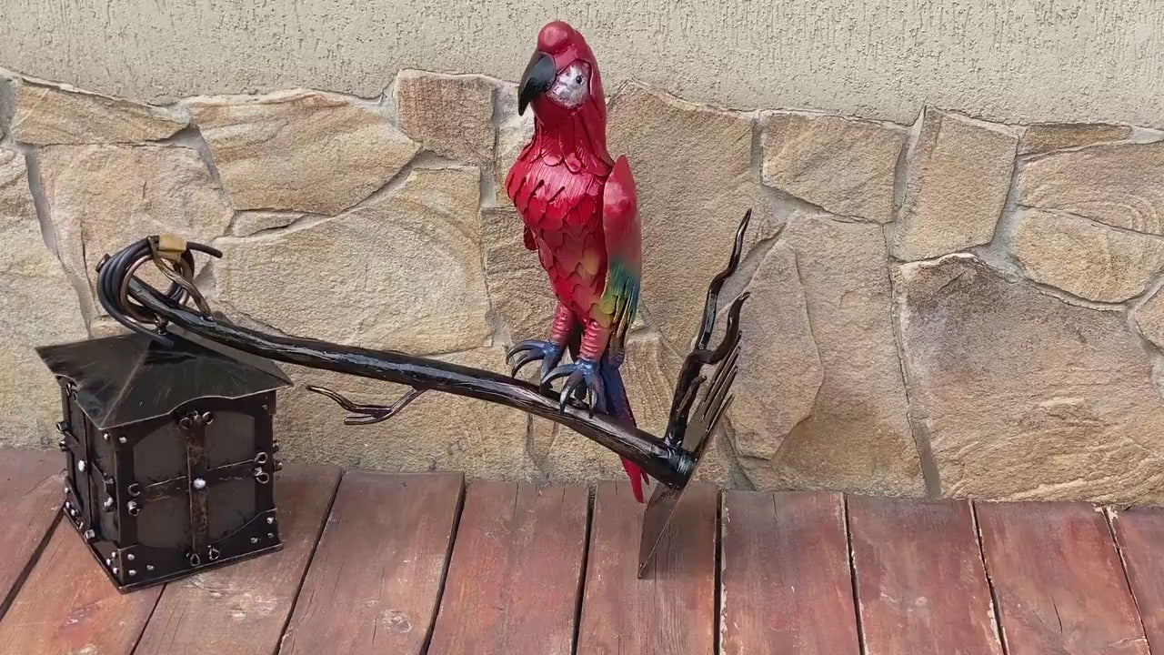 Wall sconce, outdoor sconce, outside sconce, parrot, kids gift, sconce, Christmas, birthday, anniversary, jungle, bird, wedding, engagement
