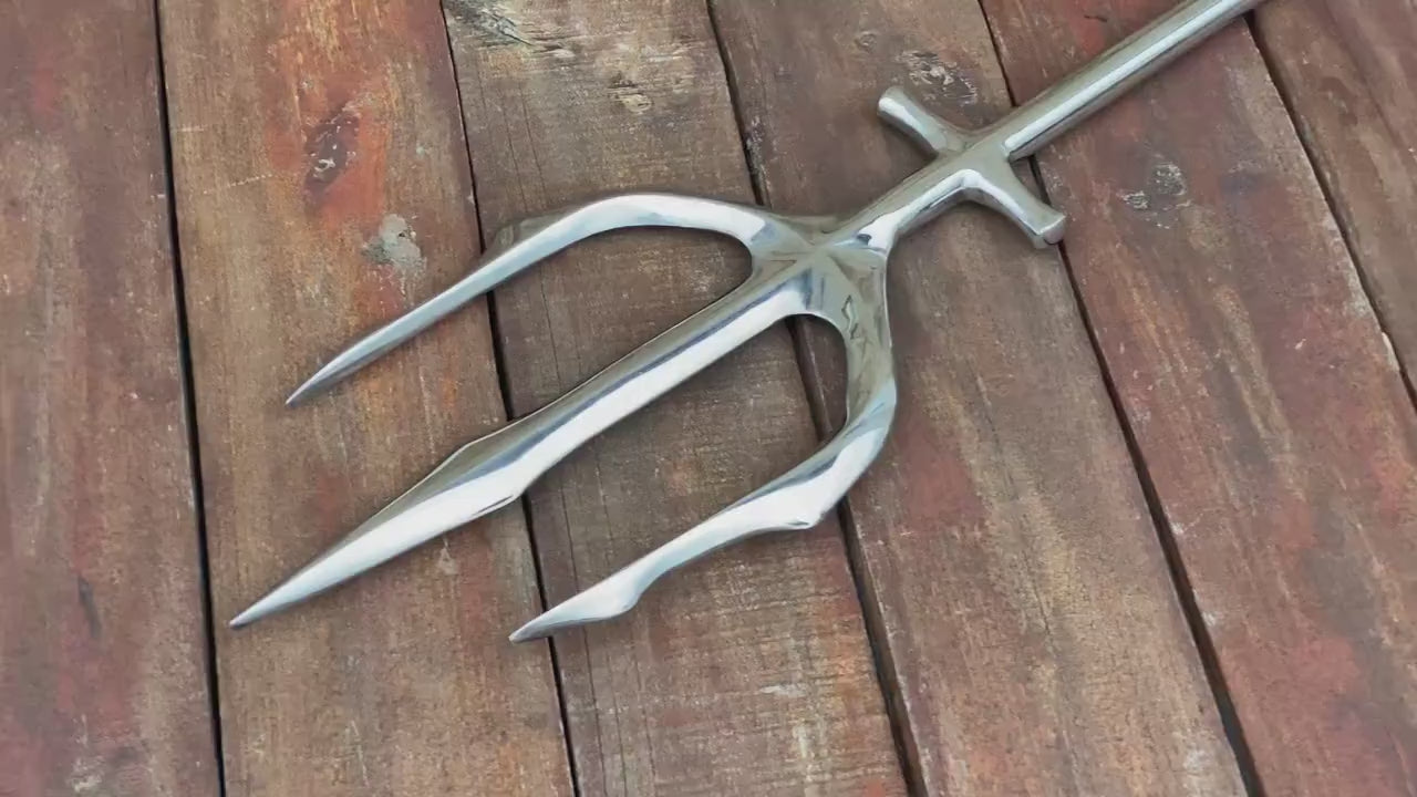 Stainless steel trident, trident, anniversary, Christmas, mens gift, cosplay, birthday, ocean decor, mermaid, Poseidon,Neptune,coastal decor