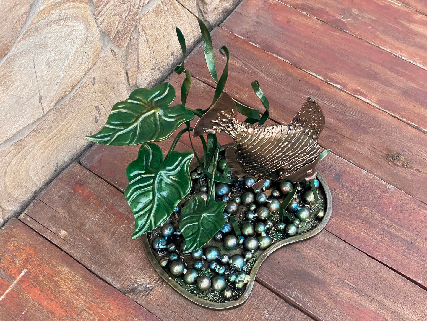 Metal fish, hand forged fish, iron fish, iron seaweeds, fish artwork, custom fish, fish figurine, iron gifts, fish decor, gift for fisherman
