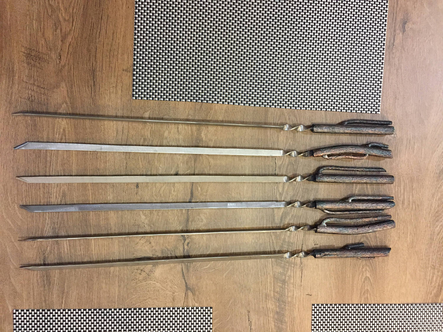 Forged skews holder, forged skews, iron gift, iron anniversary gift, iron gift for him, stainless skewers, barbecue party, BBQ, kebab,picnic