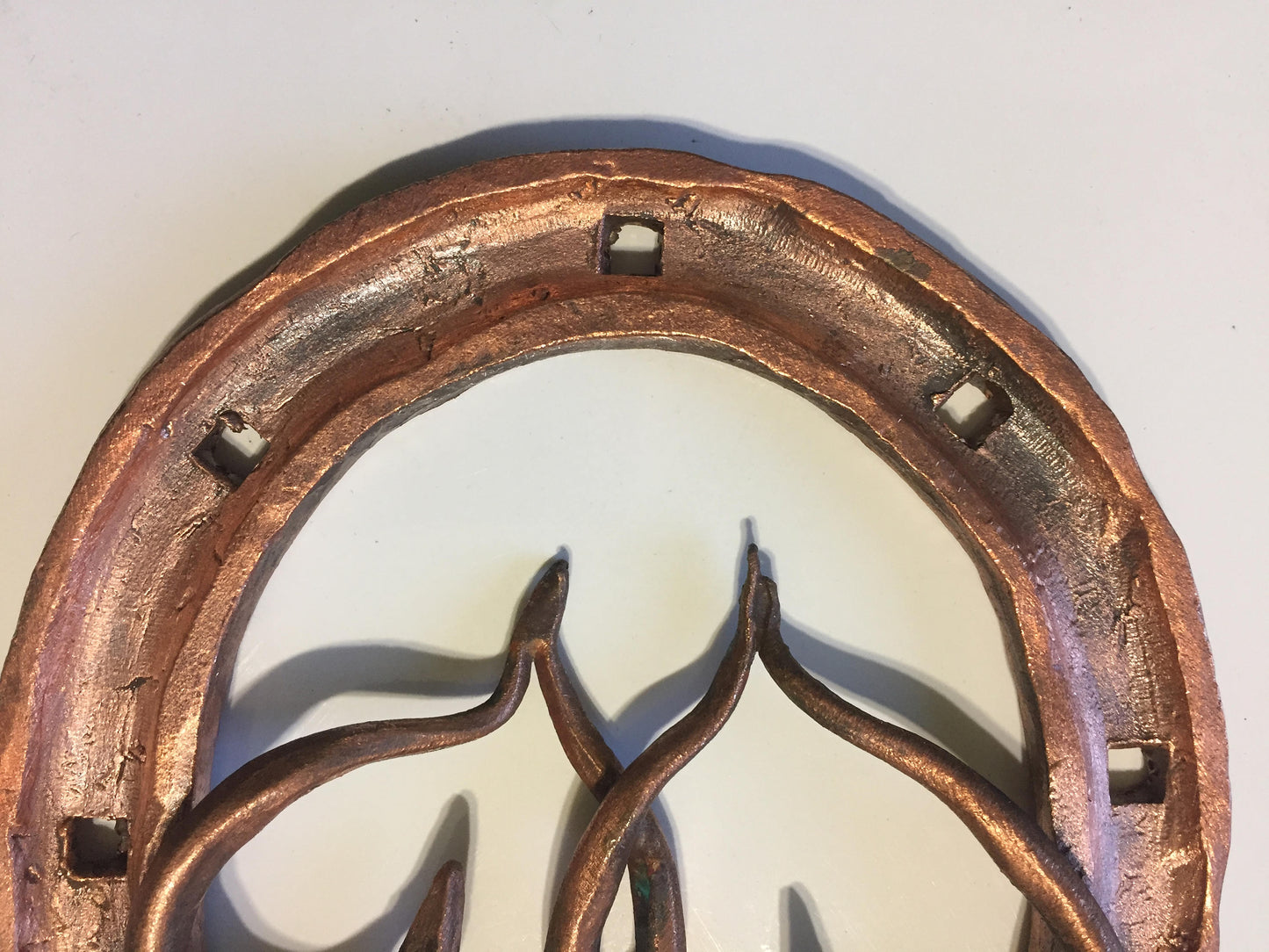 Copper horseshoe, copper gifts, 7 year gifts, 7th anniversary gift, engagement,love talisman,lucky horseshoe,copper anniversary,copper heart