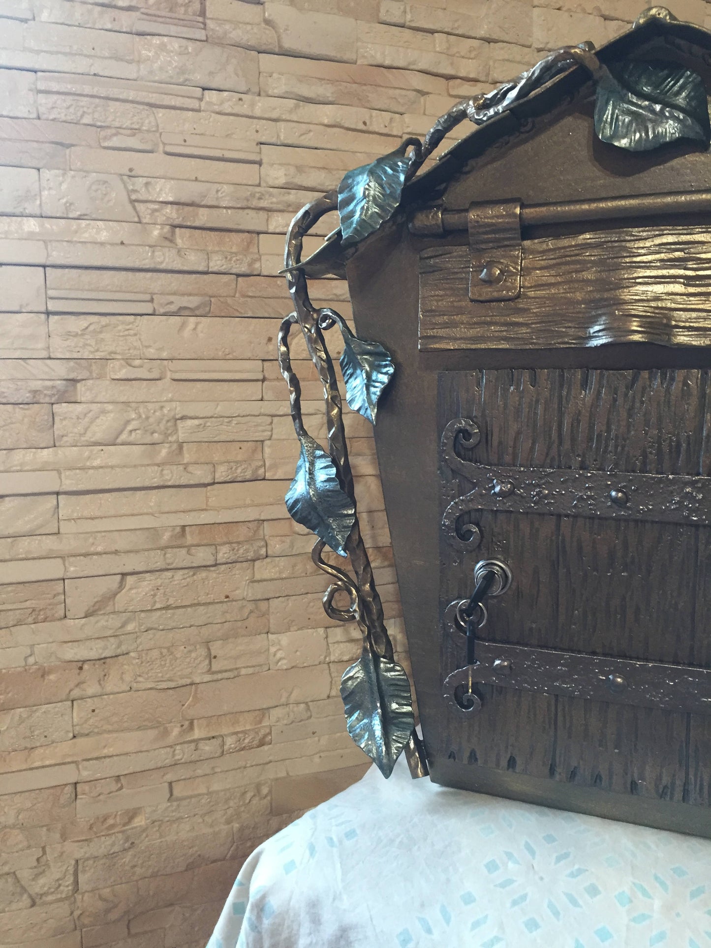 Hand forged post box, lock box, mail box, letter box, royal mail, wedding card box, large post box, mailbox, English mail box, lockable