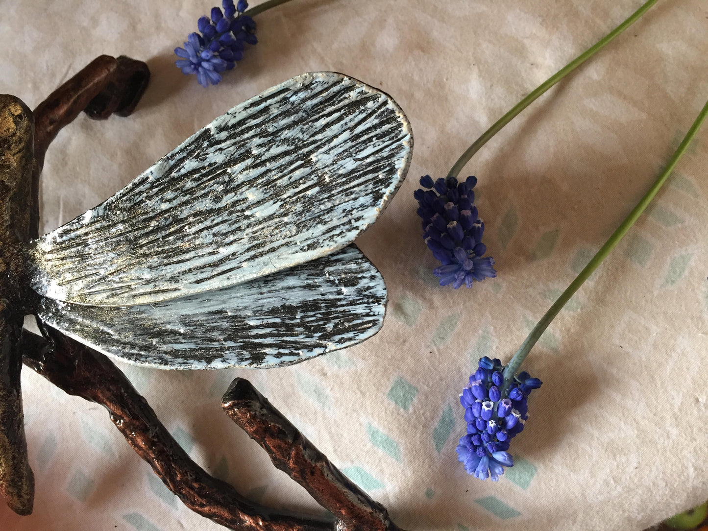 Dragonfly, metal dragonfly, dragonfly figurine, forged dragonfly, metal statue, metal statuette, miniature statuette, nature, insect, art