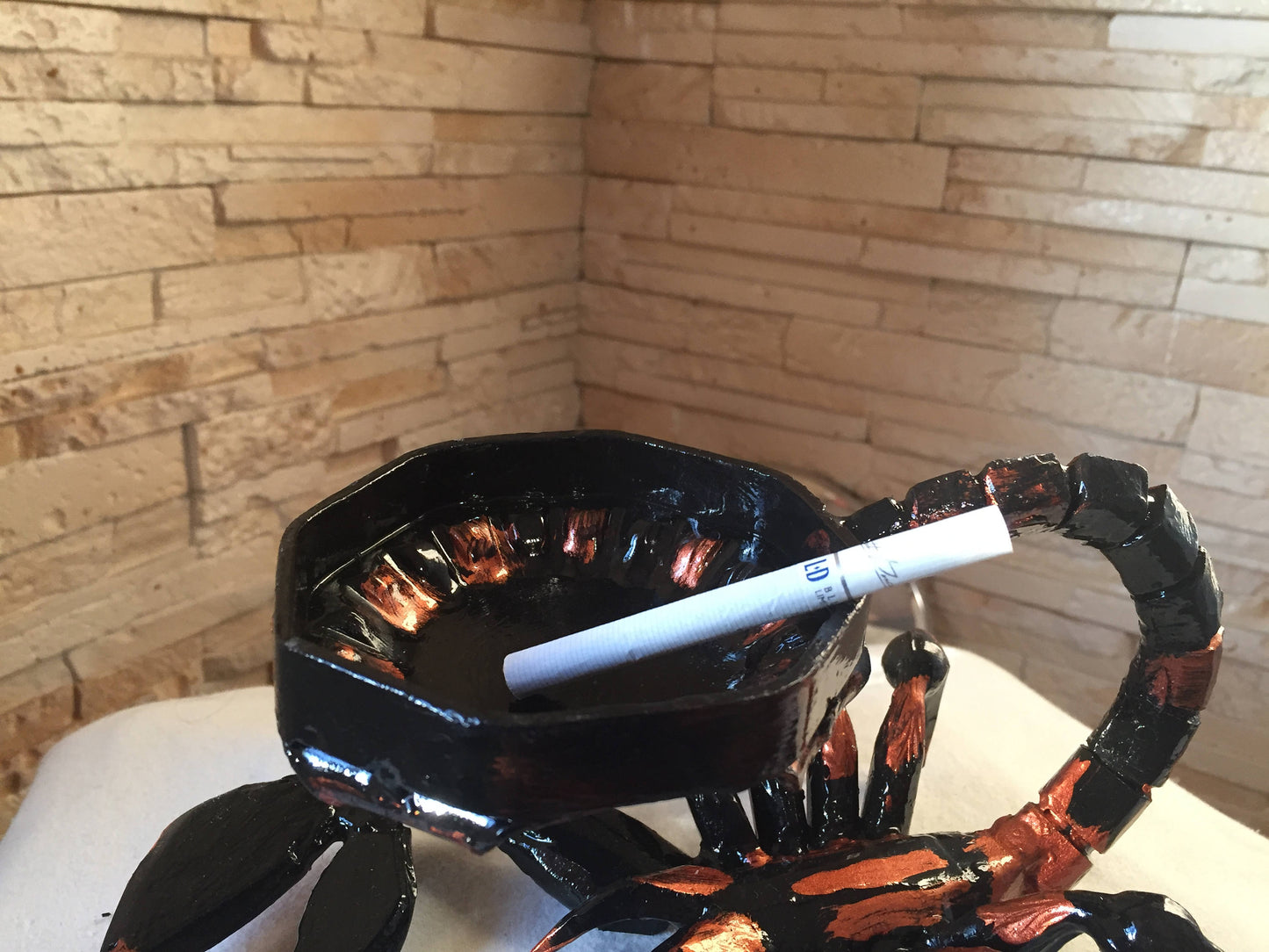 Forged metal ashtray, ash tray, smoker, tobacciana, smoker accessories, ashes, tobacco, smoking, cigar holder, cigarette holder, cigar case