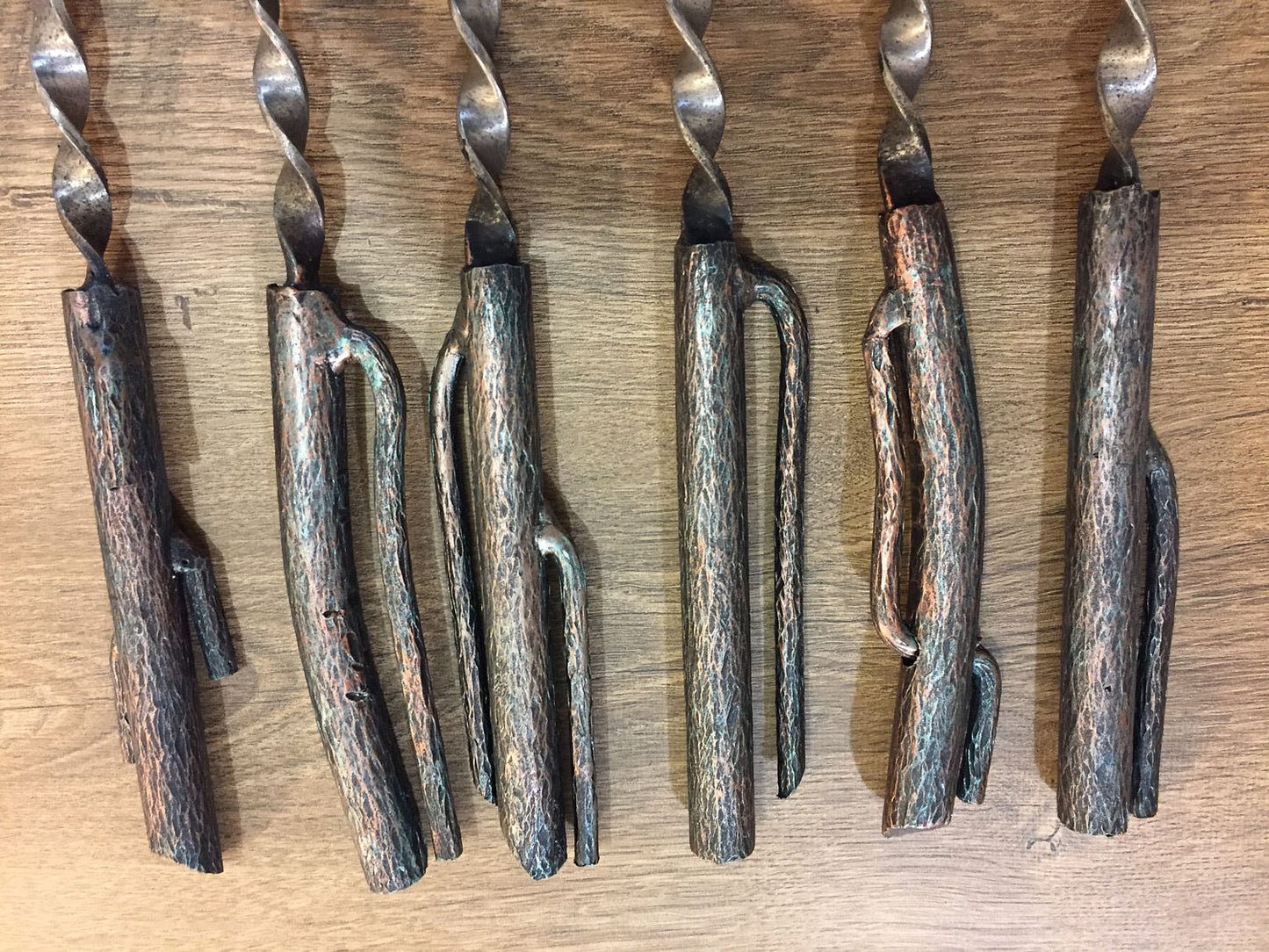 Forged skews holder, forged skews, iron gift, iron anniversary gift, iron gift for him, stainless skewers, barbecue party, BBQ, kebab,picnic