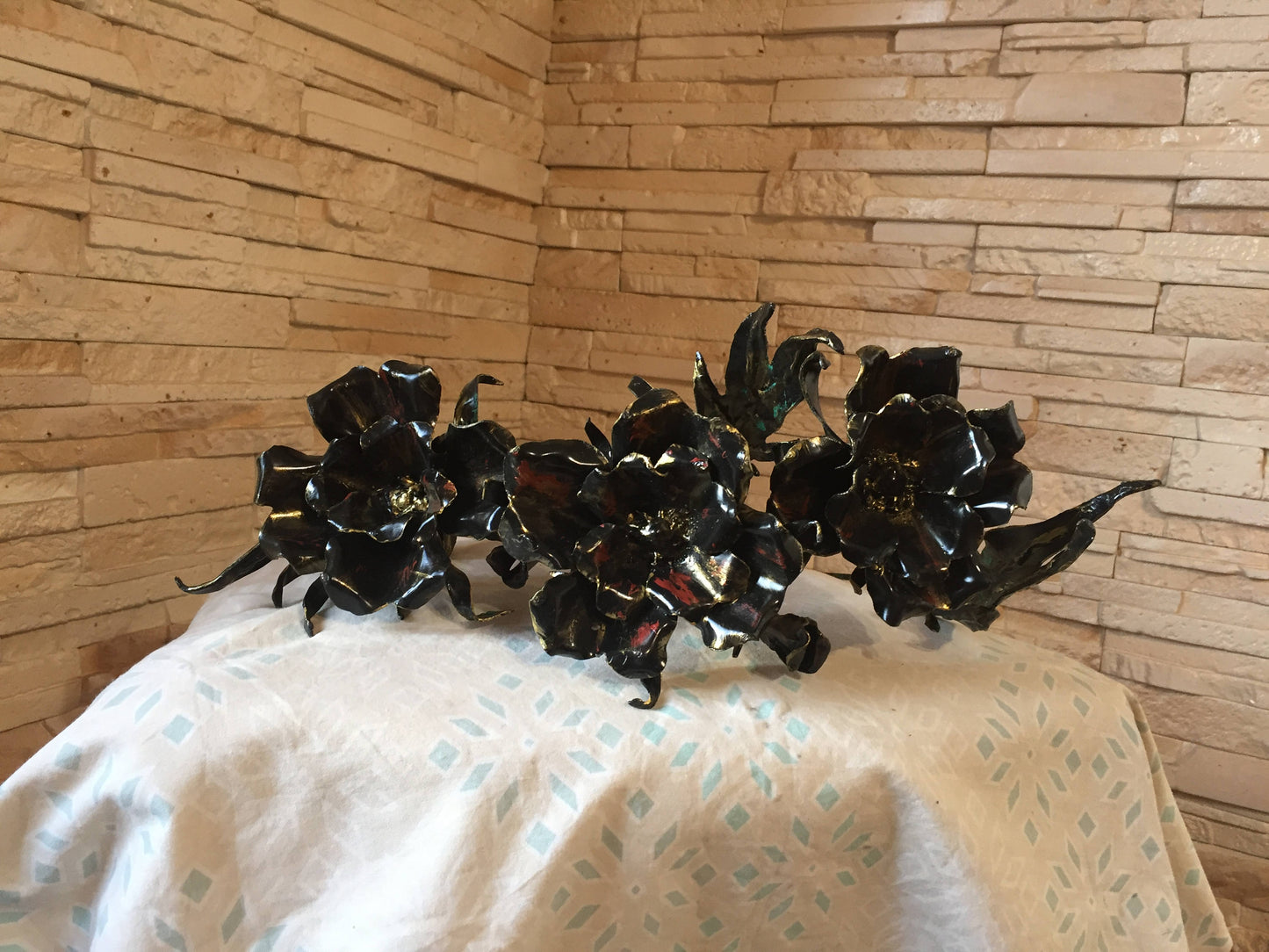 Metal flowers, metal bouquet, bouquet of flowers, flower bouquet, gift idea wedding, poppy bouquet, flower bouquet, roses, wedding flowers