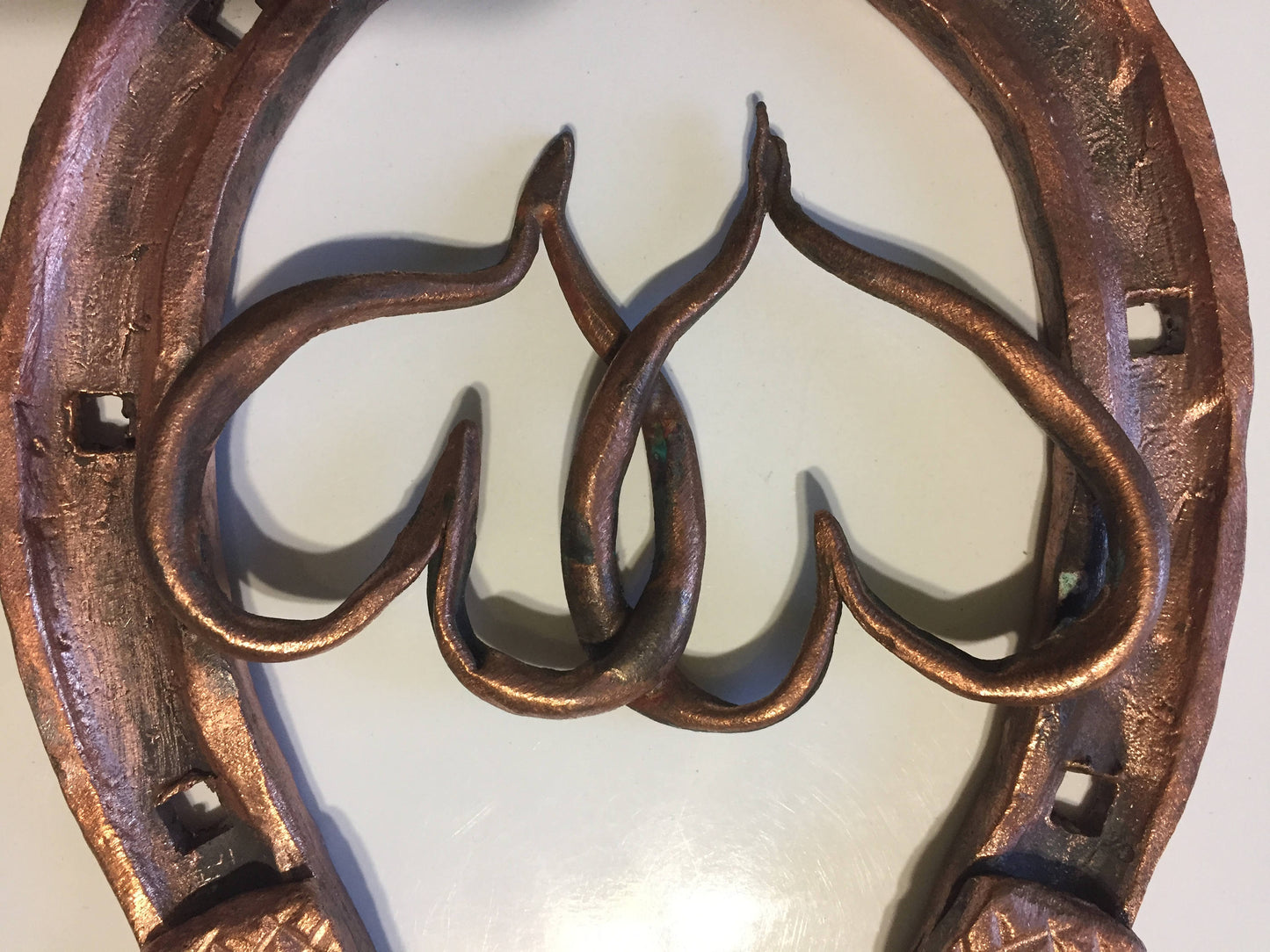 Copper horseshoe, copper gifts, 7 year gifts, 7th anniversary gift, engagement,love talisman,lucky horseshoe,copper anniversary,copper heart