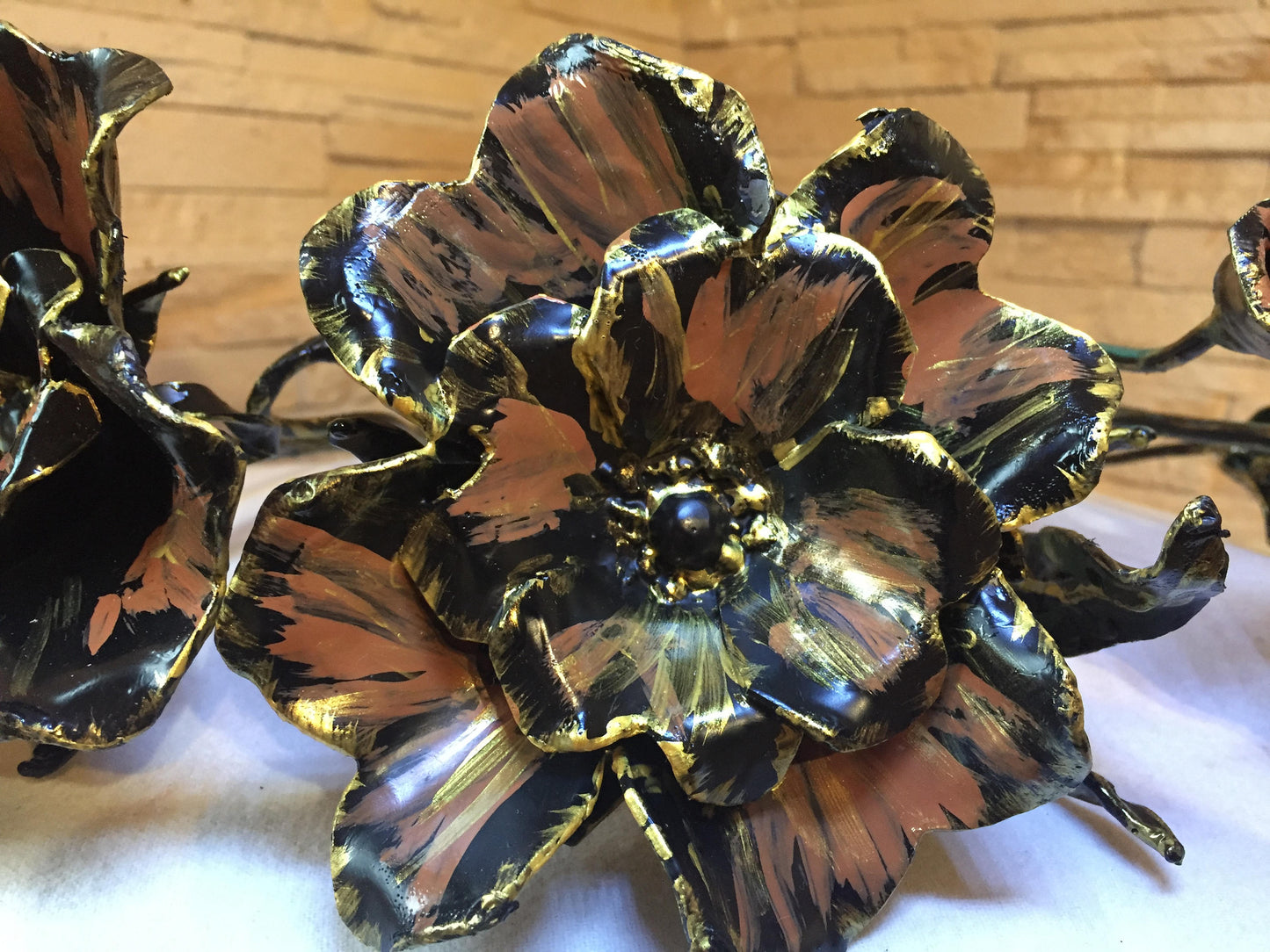 Poppy, poppies, hand forged poppy, metal flower, iron poppy, metal poppy, bouquet of poppies, bouquet of flowers, wedding flower,steel poppy