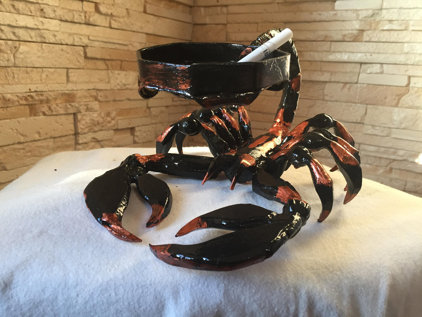 Forged metal ashtray, ash tray, smoker, tobacciana, smoker accessories, ashes, tobacco, smoking, cigar holder, cigarette holder, cigar case