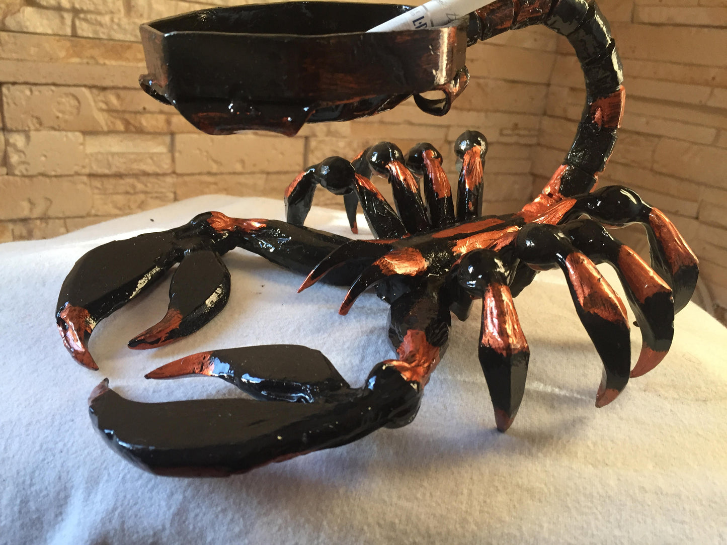 Forged metal ashtray, ash tray, smoker, tobacciana, smoker accessories, ashes, tobacco, smoking, cigar holder, cigarette holder, cigar case