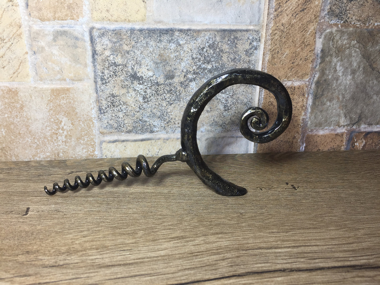 Corkscrew, handforged corkscrew, wrought iron corkscrew, iron corkscrew, wine corkscrew, wine bottle opener, hand forged corkscrew, barware