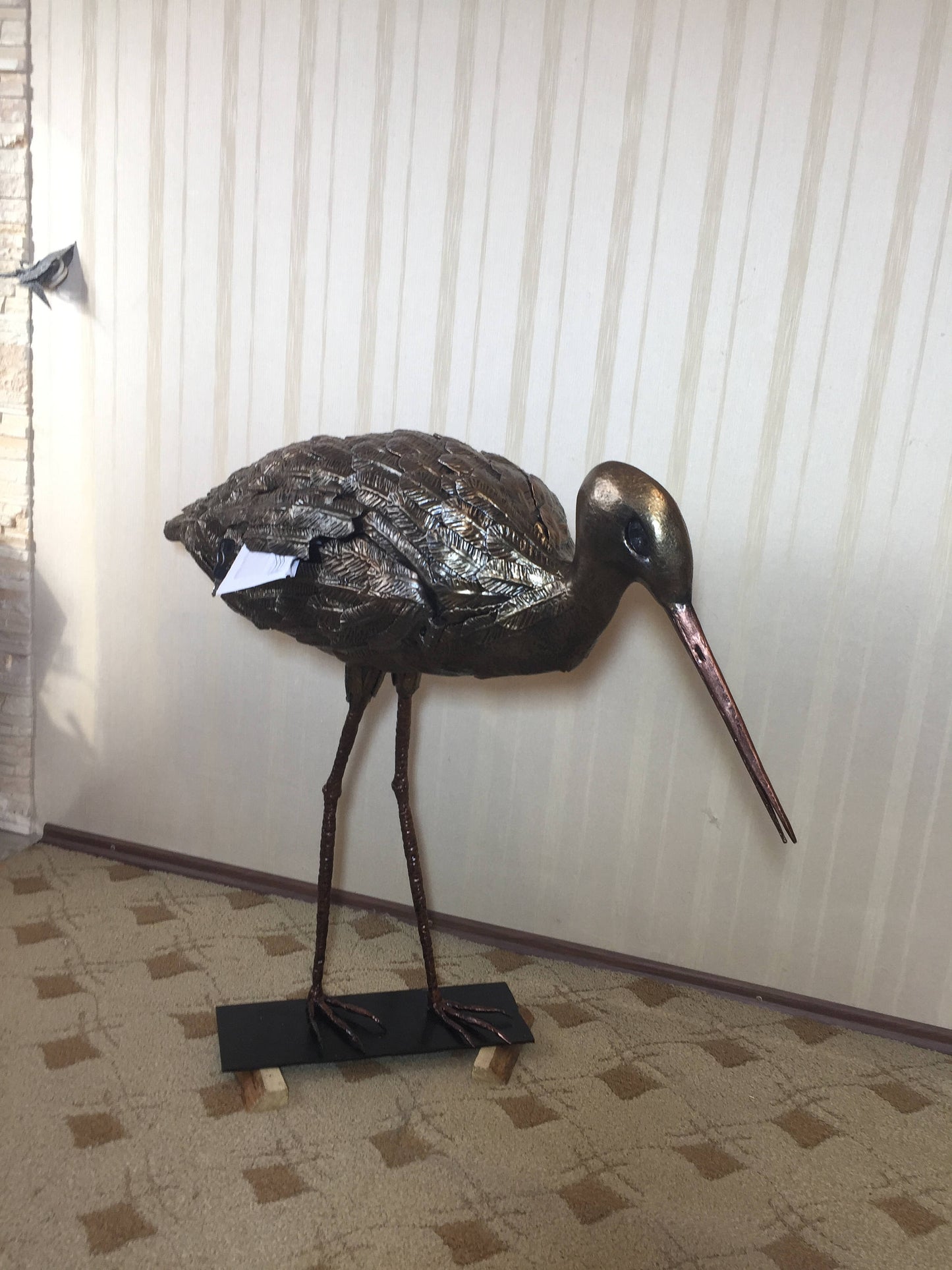 Locking mailbox, lock box, metal mailbox , large mailbox, mail box post, letter box, metal stork, metal heron, metal bird, metal sculpture