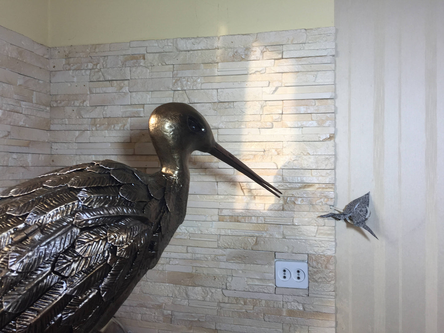 Locking mailbox, lock box, metal mailbox , large mailbox, mail box post, letter box, metal stork, metal heron, metal bird, metal sculpture