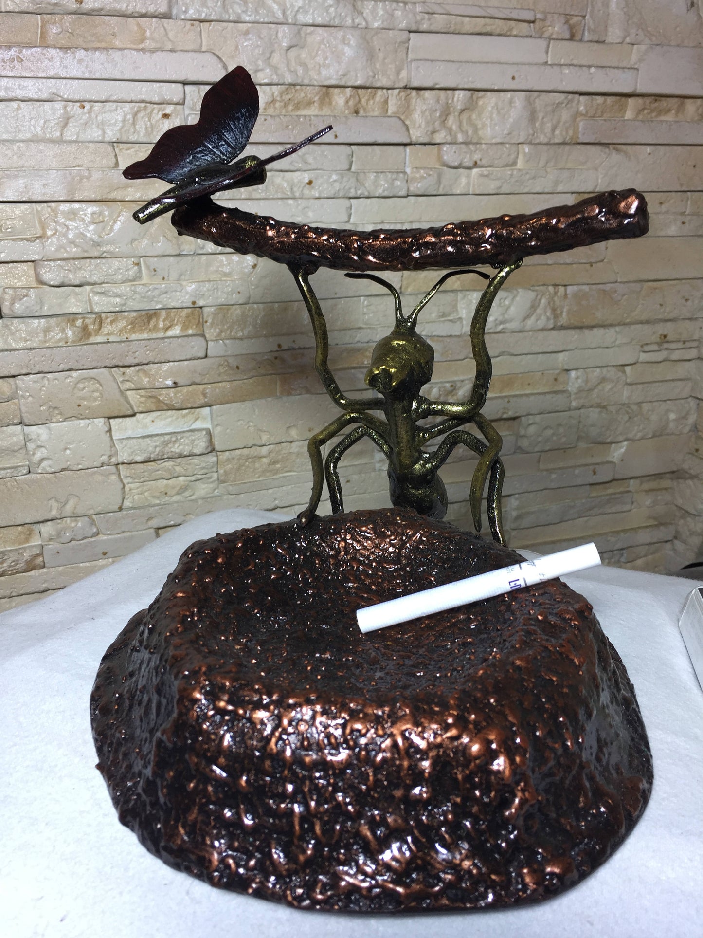 Ashtray, ash tray, cigar ashtray, cigar holder, smoker, tobacco, cigarette case, cigarettes, accessories for smoker, iron gift for her
