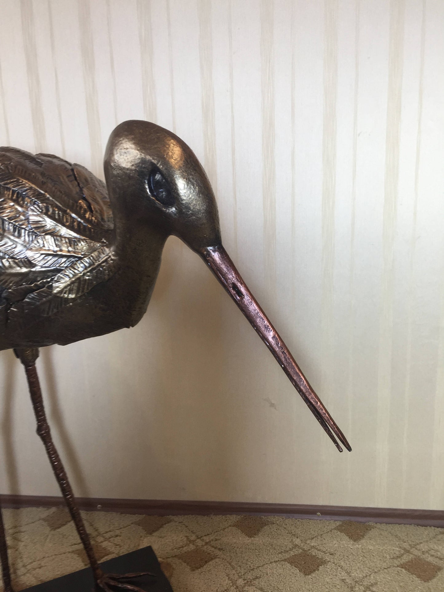 Locking mailbox, lock box, metal mailbox , large mailbox, mail box post, letter box, metal stork, metal heron, metal bird, metal sculpture