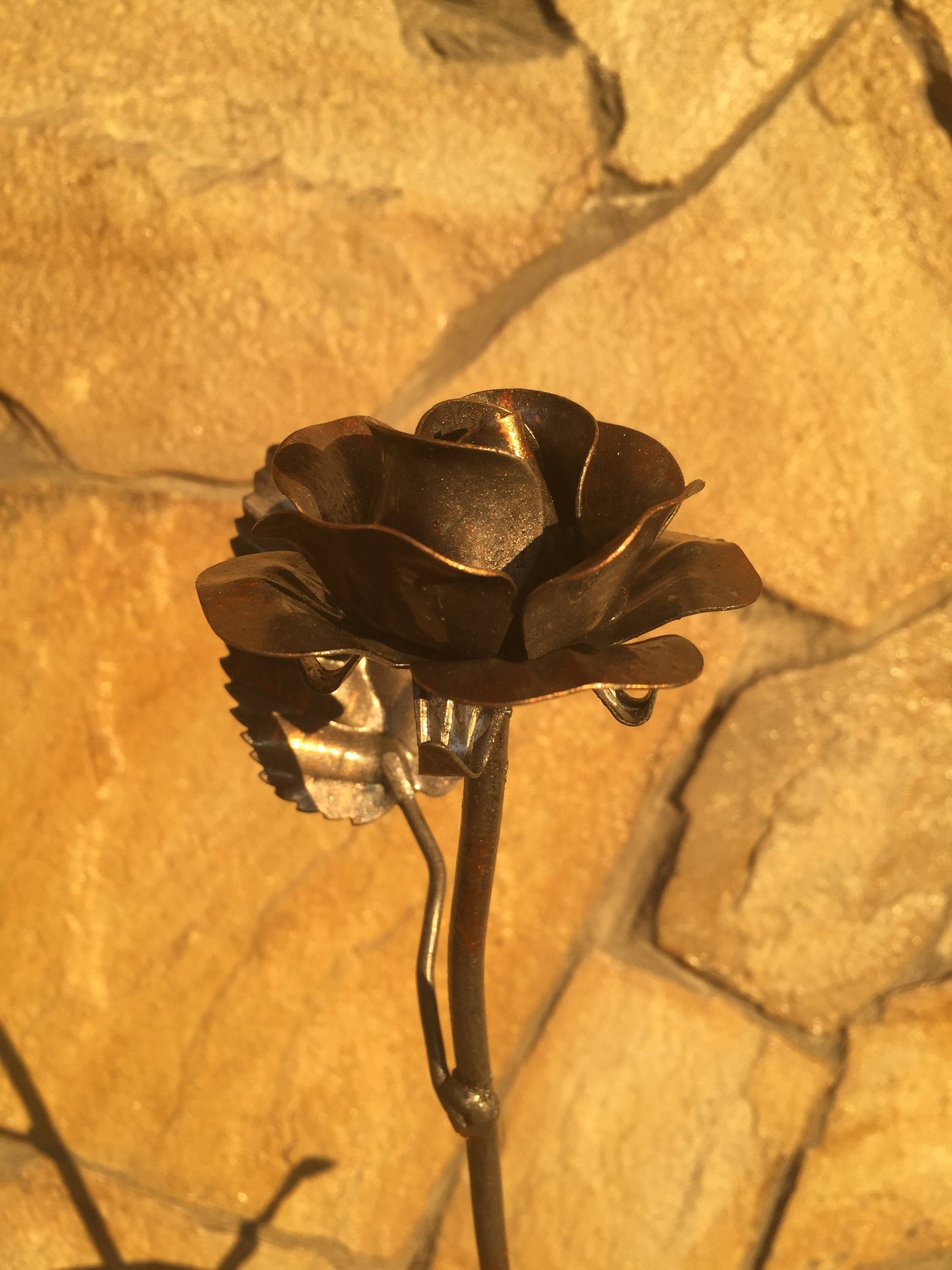 Iron rose, steel rose, metal rose, hand forged rose, wrought iron rose,hand made rose,metal sculpture,wedding anniversary,metal gift for her