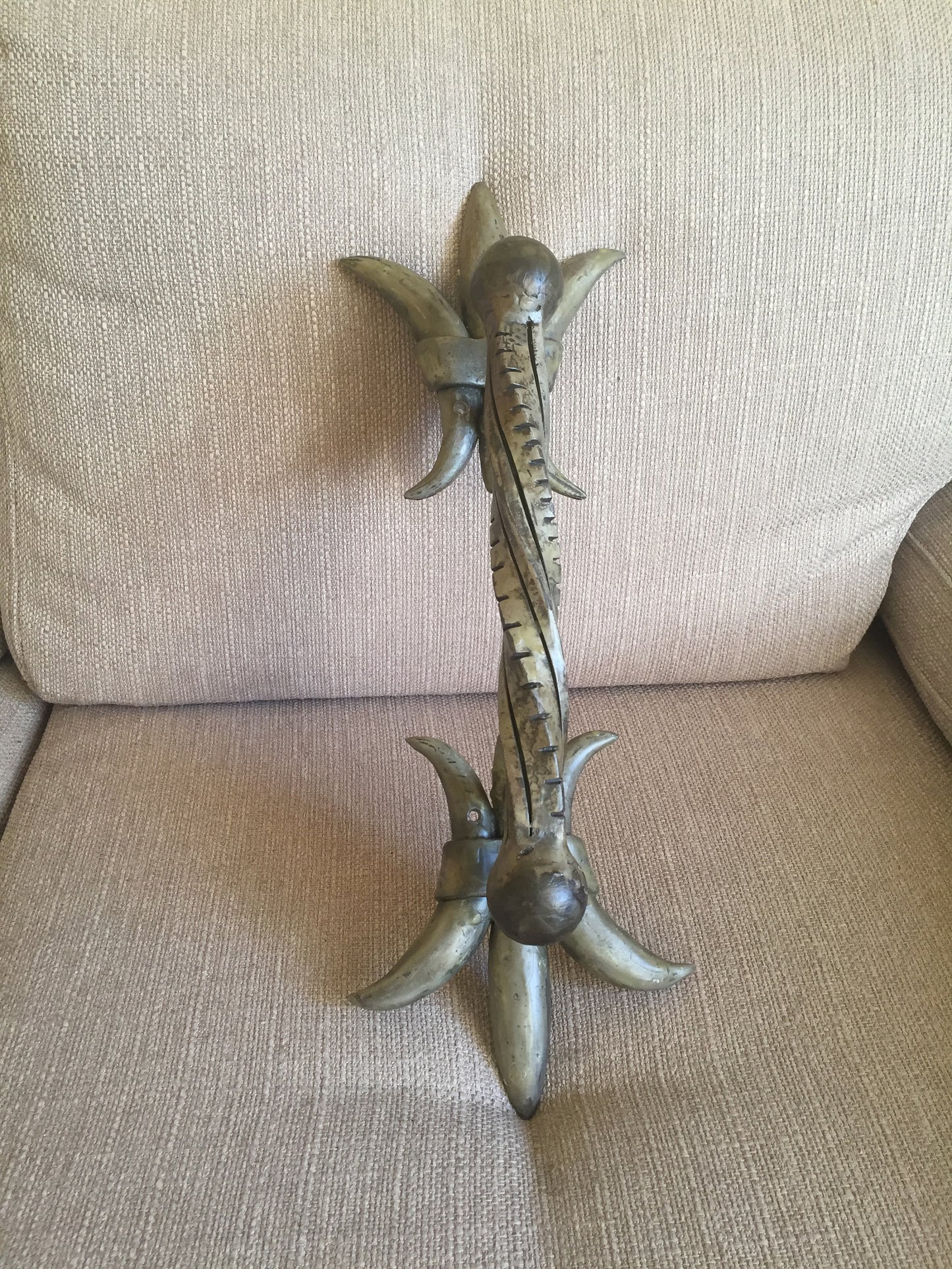 Barn door handle, steampunk, Fleur de lis door handle, Fleur de lis decor, Fleur de lis charms, door pulls, blacksmith made, barn door pulls