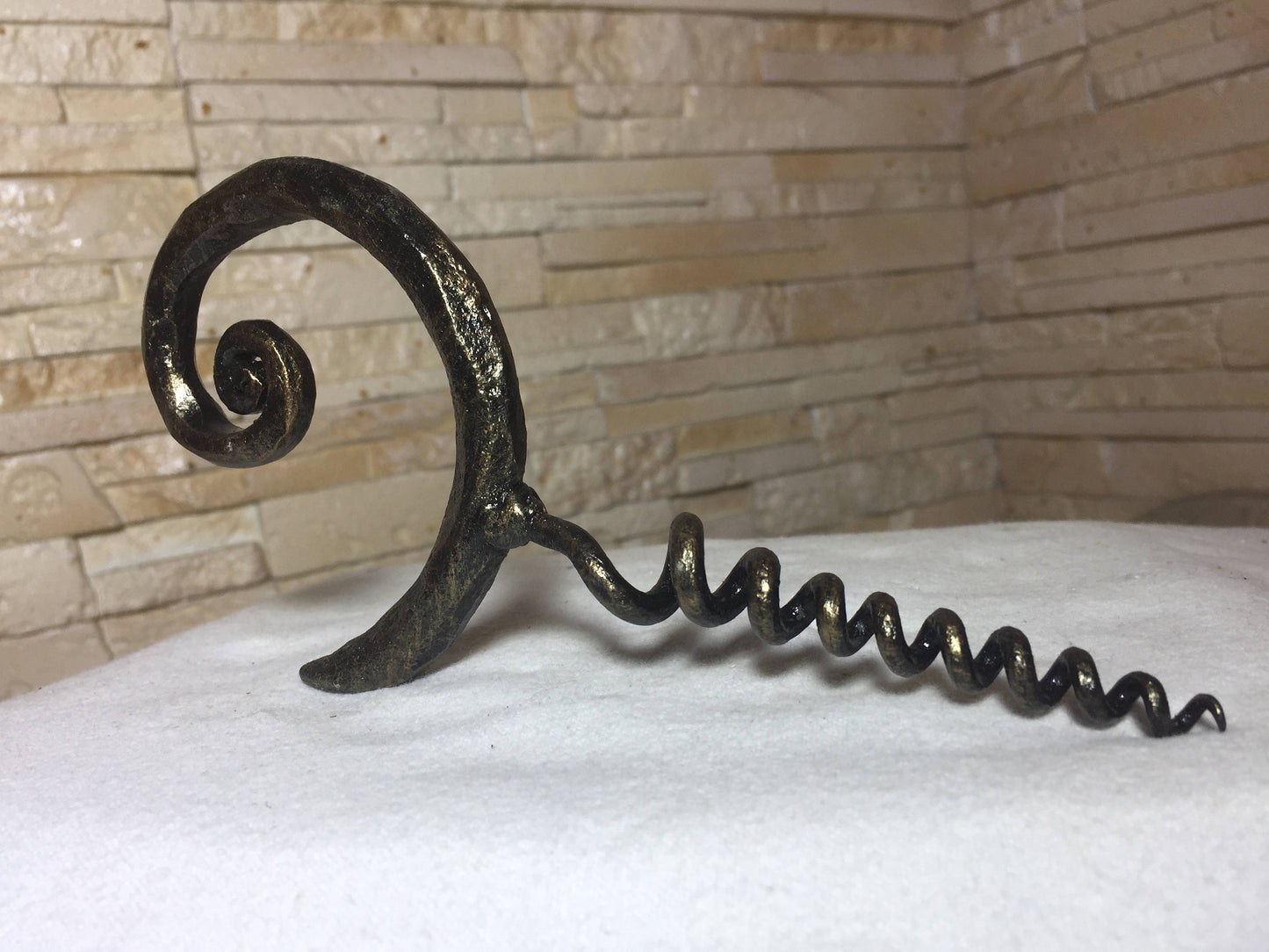 Corkscrew, handforged corkscrew, wrought iron corkscrew, iron corkscrew, wine corkscrew, wine bottle opener, hand forged corkscrew, barware