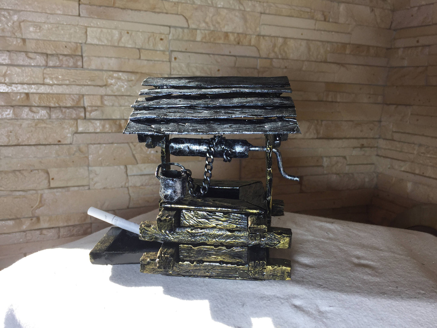 Forged ash tray, cigar ashtray metal, ash tray, cigar ash tray,cigarette holder case,smoker accessories, tobacco,gift for smoker, cigar case