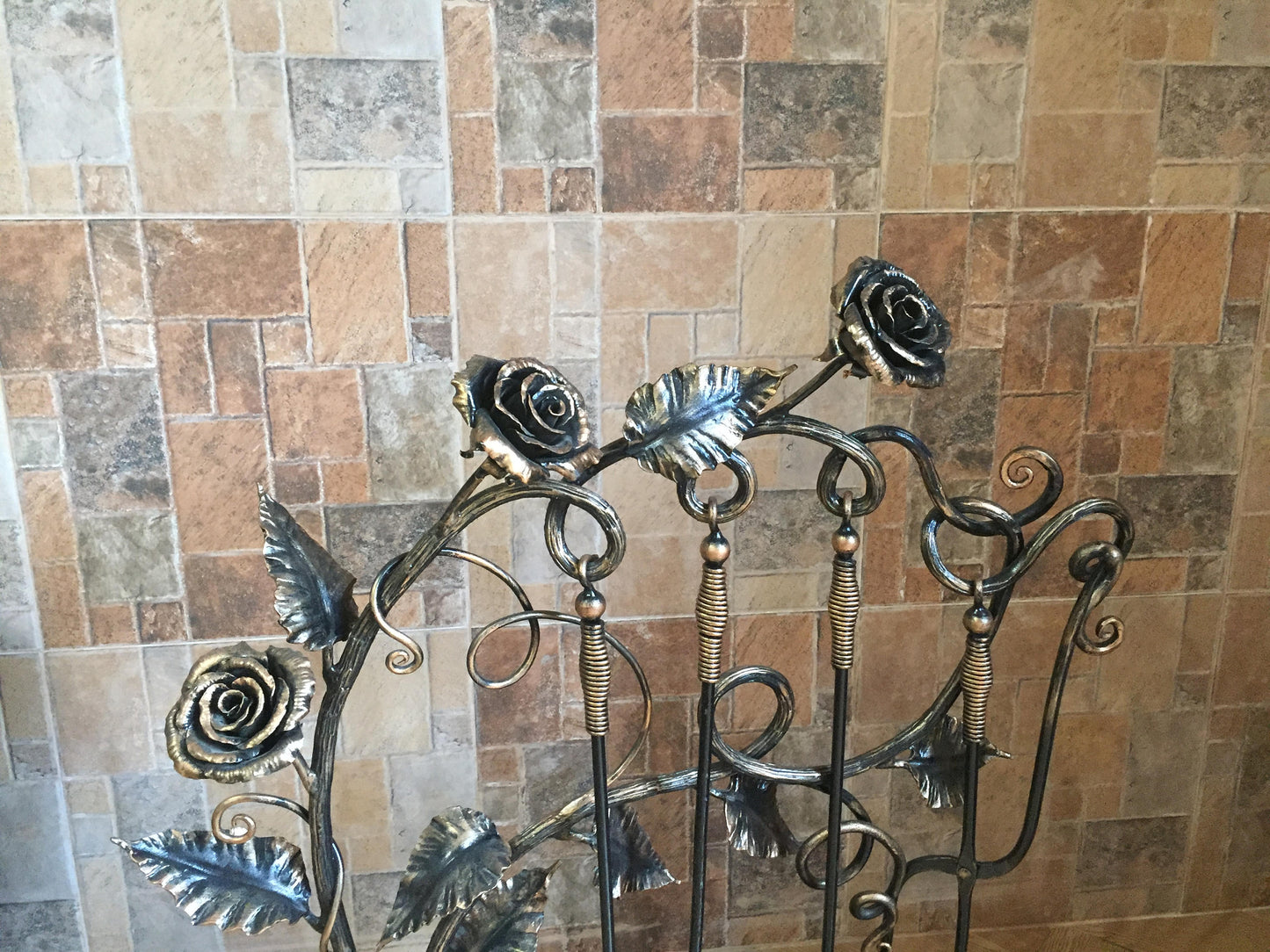 Fireplace tool set, fireplace, fireplace accessories, fireplace tools, fireplace decor, fireplace cover, fireplace mantel, fireplace screen