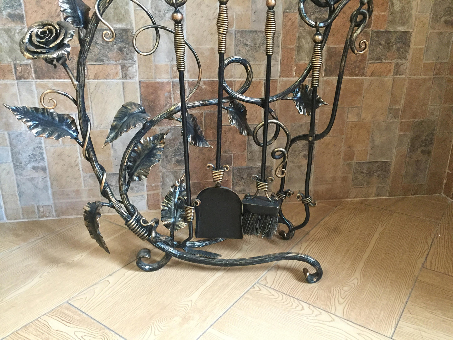 Fireplace tool set, fireplace, fireplace accessories, fireplace tools, fireplace decor, fireplace cover, fireplace mantel, fireplace screen