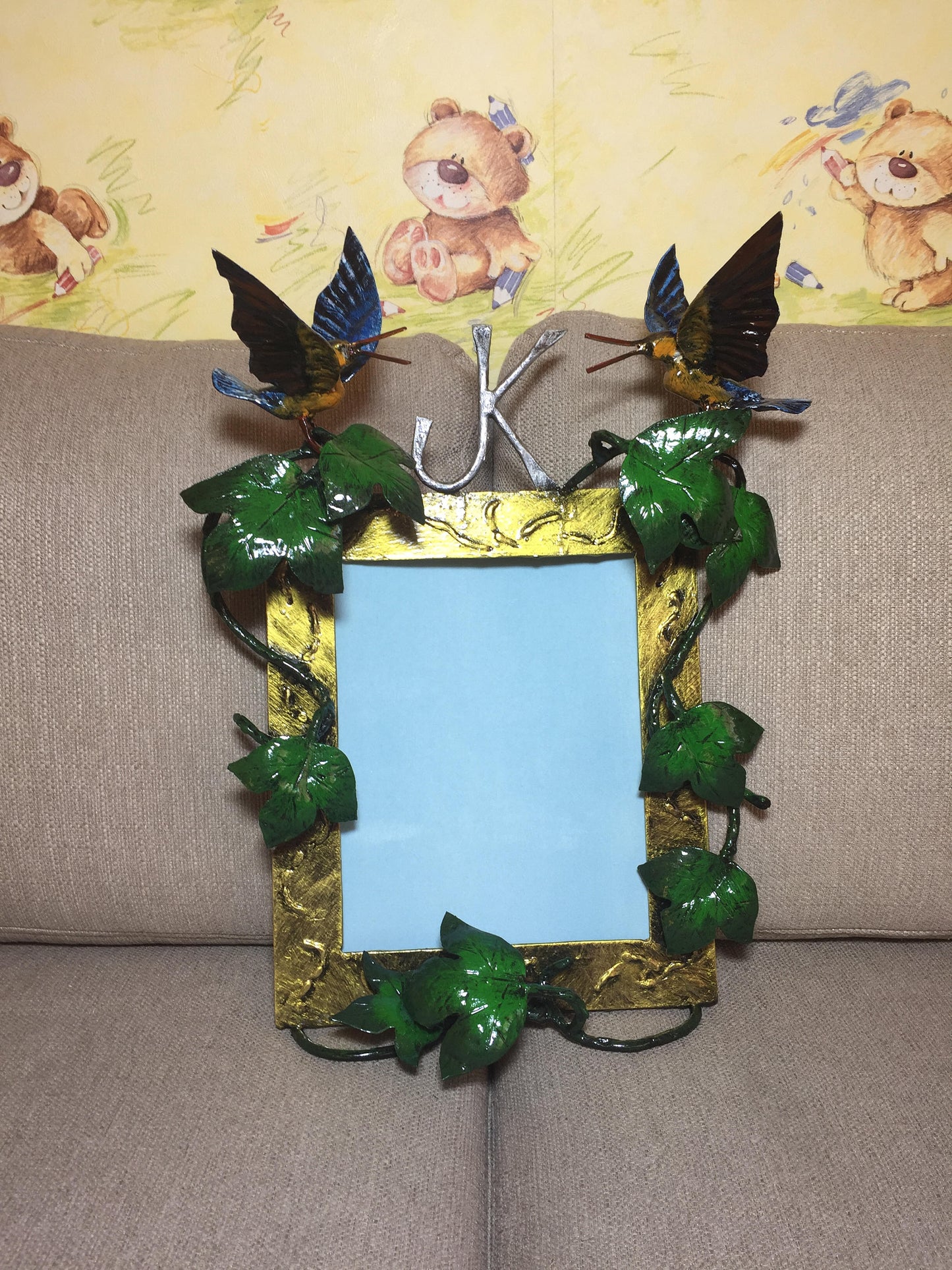 6th anniversary, wedding photo frame, iron anniversary, steel anniversary, wedding anniversary,wrought iron gift,11th anniversary,metal gift