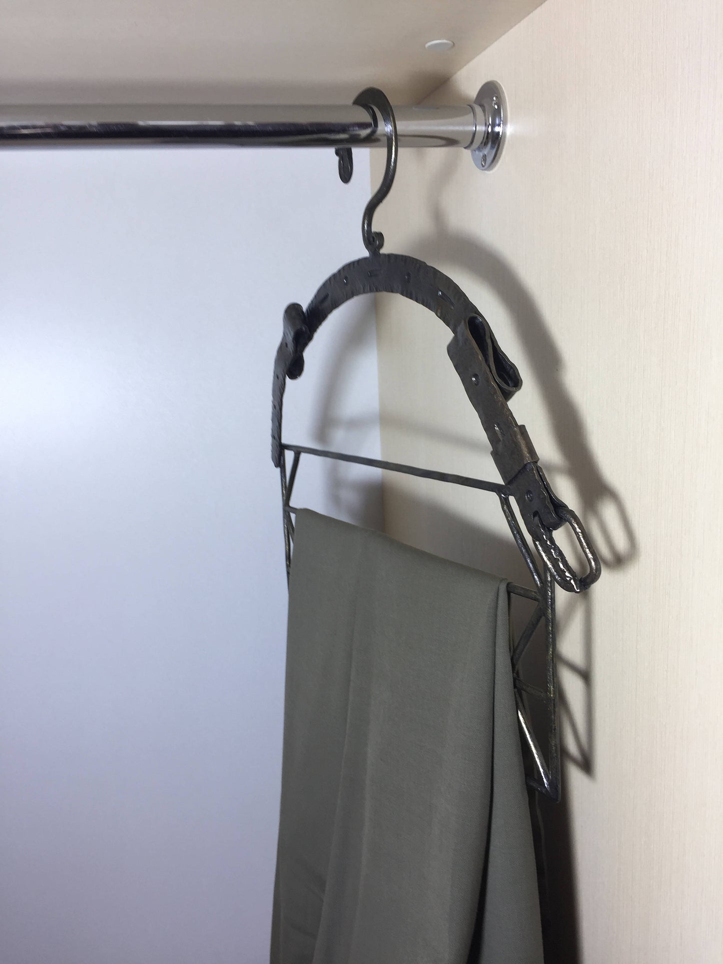 Hand forged tiered hanger for pants, clothes hangers, storage hangers, closet hangers, hangers set, coat hanger, dress hanger, father's day