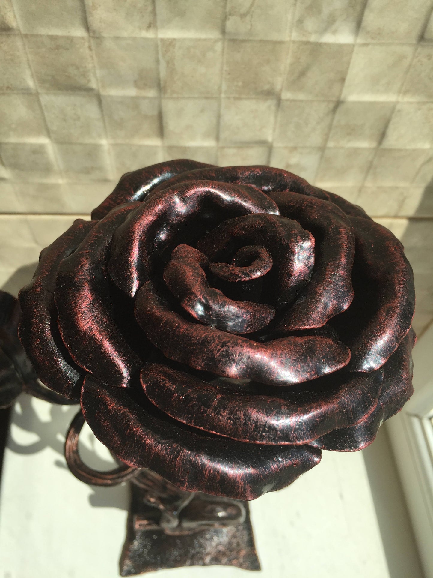 Metal rose, Christmas gift, Christmas decor, Christmas metal gift, wedding anniversary gift, wedding gift, steel rose, iron rose,forged rose