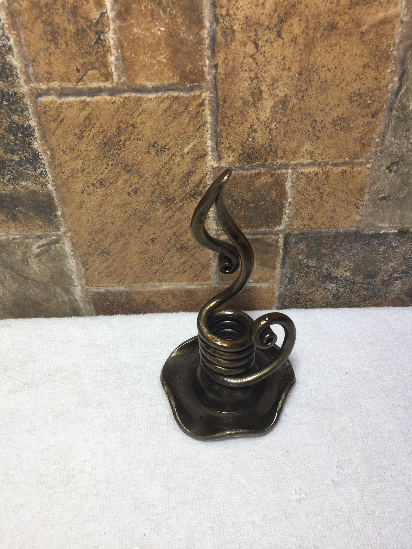 Iron anniversary gift for her, wrought iron candle holder, hand forged candle holder, iron anniversary gift, candlestick holder, iron gifts