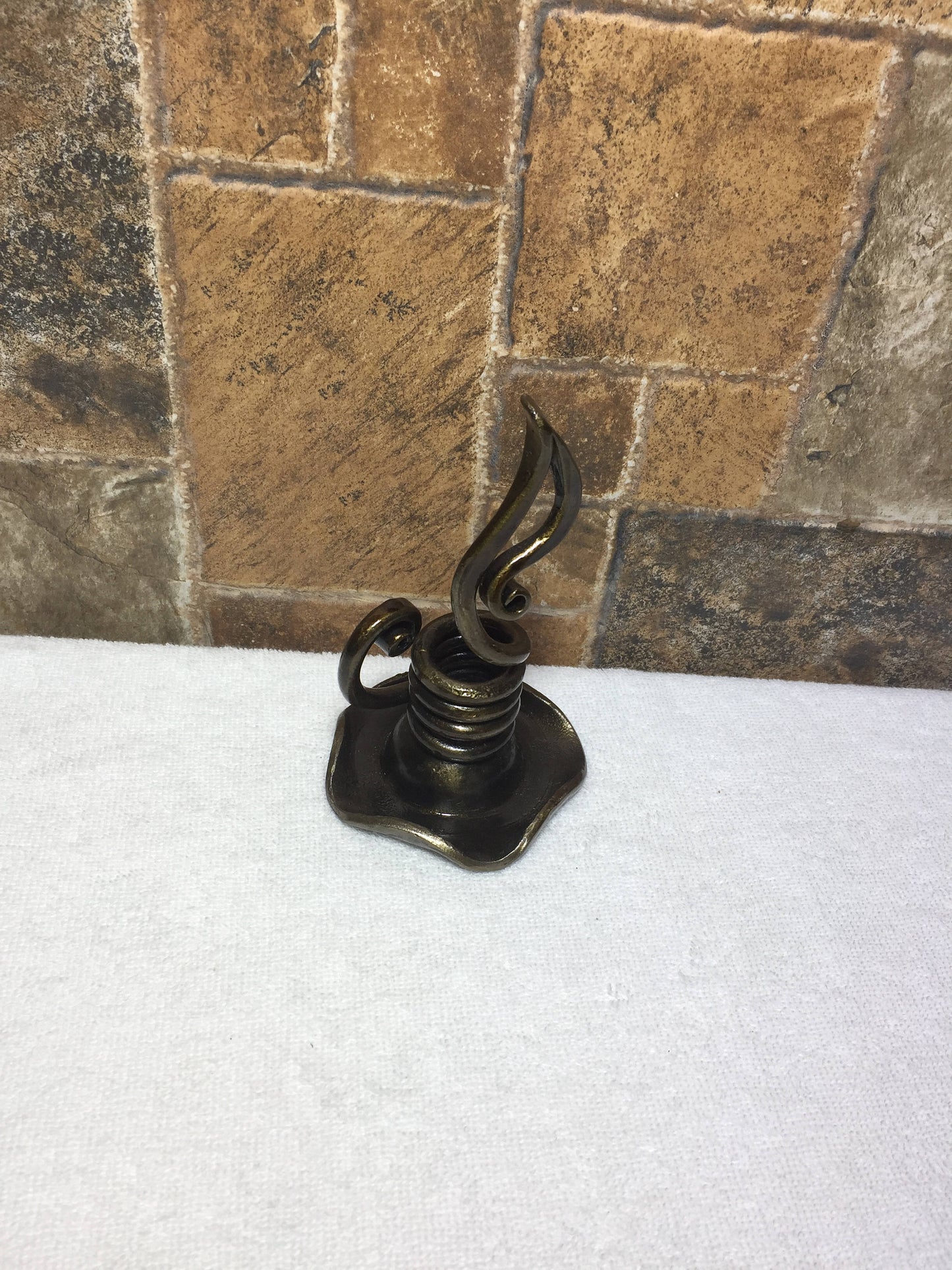 Iron anniversary gift for her, wrought iron candle holder, hand forged candle holder, iron anniversary gift, candlestick holder, iron gifts