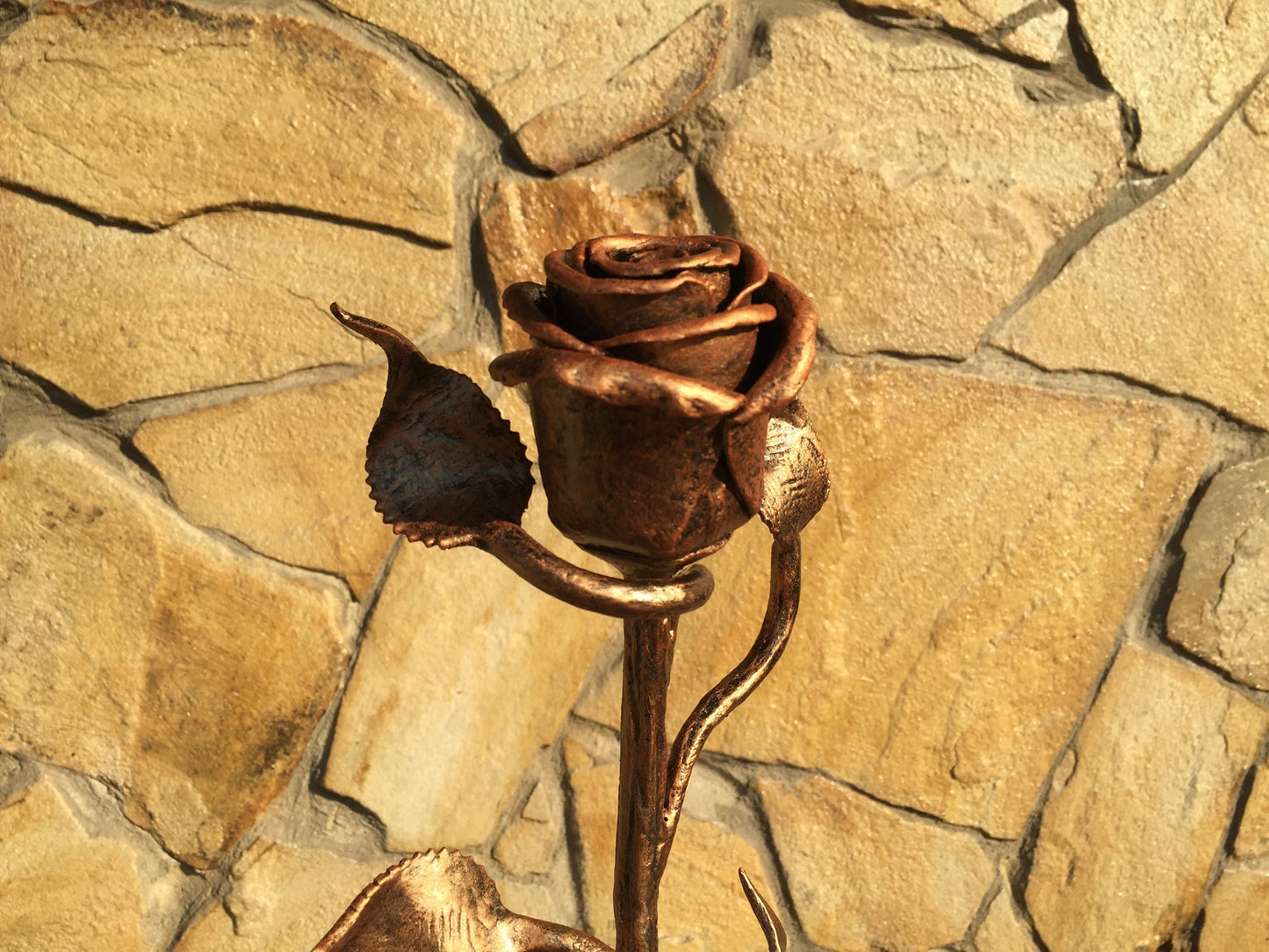 iron rose, metal rose decoration, metal rose sculpture, floral sculpture, unique art work, forging art, Valentine's day gift, Mother's day