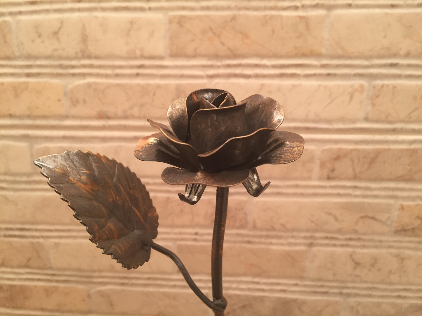 Iron rose, steel rose, metal rose, hand forged rose, wrought iron rose,hand made rose,metal sculpture,wedding anniversary,metal gift for her