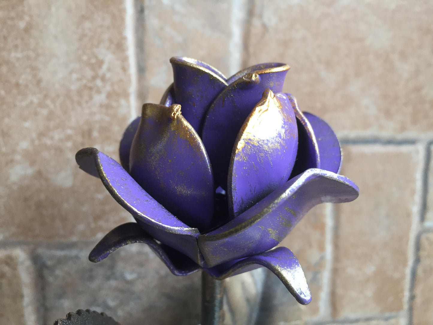 Metal rose, 6th anniversary gift, iron anniversary, hand forged rose, metal sculpture, iron rose, metal roses, forged rose, steampunk, roses